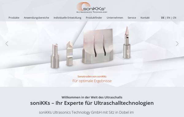 Vorschau von sonikks.de, soniKKs Ultrasonics Technology GmbH