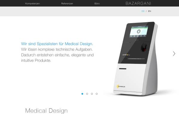 Vorschau von www.bazargani.de, Bazargani Design + Innovation