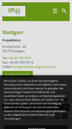 Vorschau der mobilen Webseite www.splu-engineers.com, Splu Experts GmbH