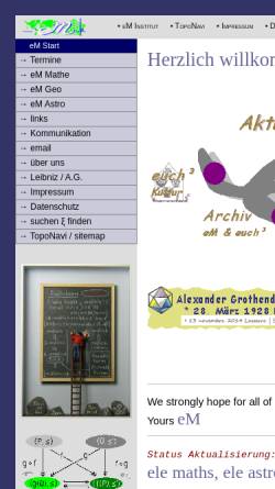 Vorschau der mobilen Webseite www.algrotopoi.de, Institut für elegante Mathematik