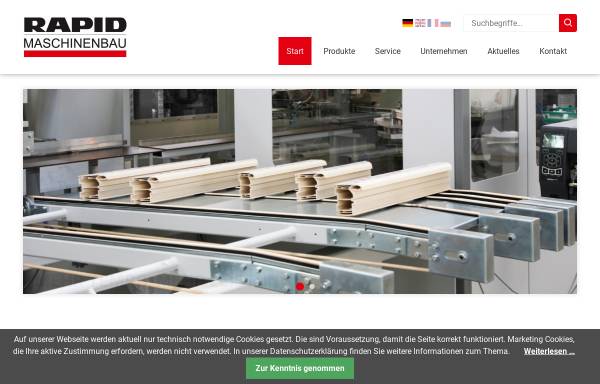 Vorschau von www.rapid-maschinenbau.de, Rapid Maschinenbau GmbH