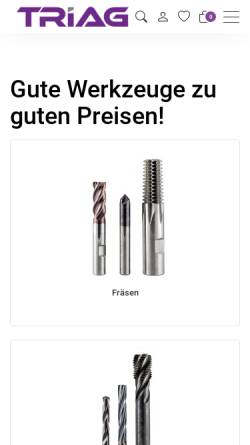 Vorschau der mobilen Webseite www.triag.ch, Triag AG