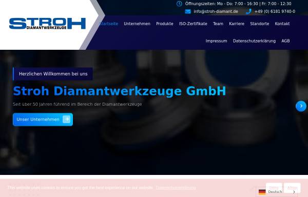 Vorschau von stroh-diamant.de, Stroh Diamantwerkzeuge GmbH
