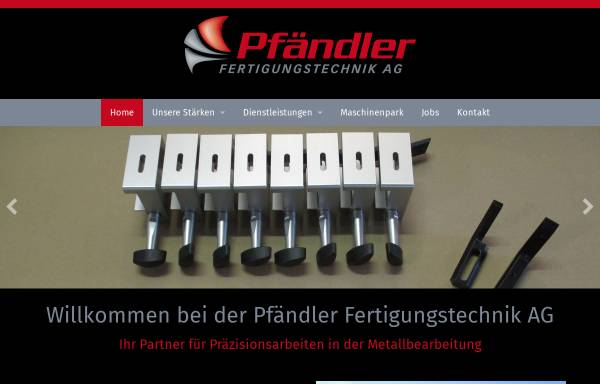 Vorschau von www.pfaendler-fertigungstechnik.ch, Pfändler Fertigungstechnik AG