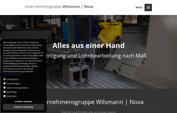 Vorschau von www.wilsmann-maschinenbau.de, Wilsmann Maschinenbau GmbH & Co.KG