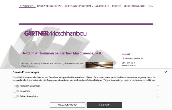 Vorschau von gaertner-maschinenbau.de, Gäertner-Maschinenbau