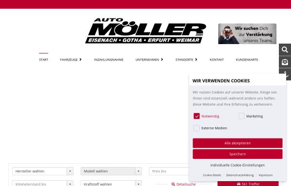 Vorschau von www.autohausmoeller.de, E-niro e.K. - Online-Versandhandel für Edelstahl