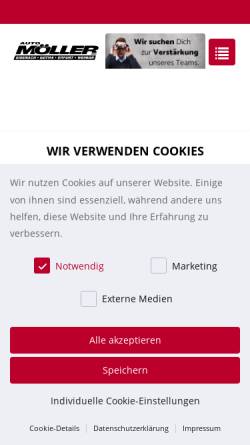 Vorschau der mobilen Webseite www.autohausmoeller.de, E-niro e.K. - Online-Versandhandel für Edelstahl