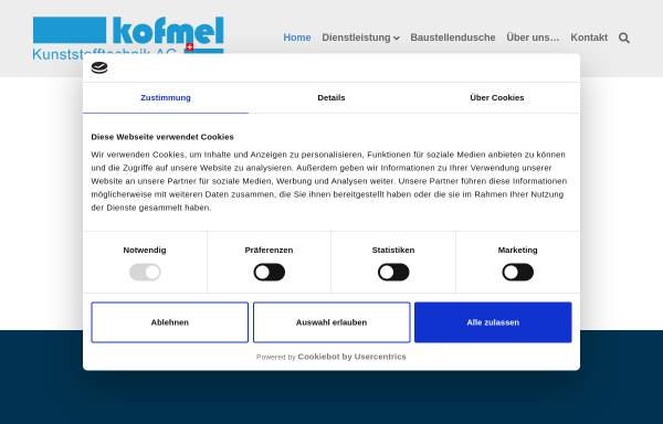 Vorschau von www.kofmel.ch, Kofmel Kunststofftechnik AG