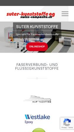 Vorschau der mobilen Webseite www.swiss-composite.ch, Suter Swiss-Composite Group