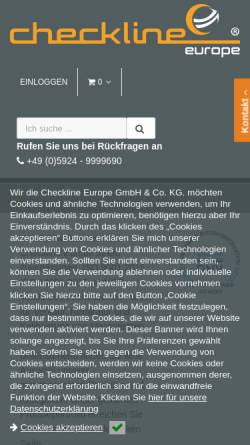 Vorschau der mobilen Webseite www.checkline.de, Checkline Europe GmbH & Co. KG