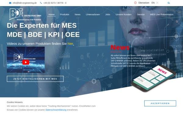 Vorschau von www.bde-engineering.de, BDE Engineering GmbH