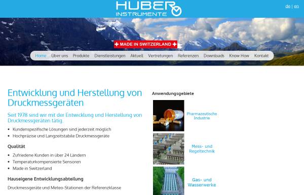 Vorschau von www.huber-instrumente.com, Huber Instrumente