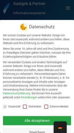 Vorschau der mobilen Webseite www.awa2000.de, Gastgeb & Partner Informationssysteme
