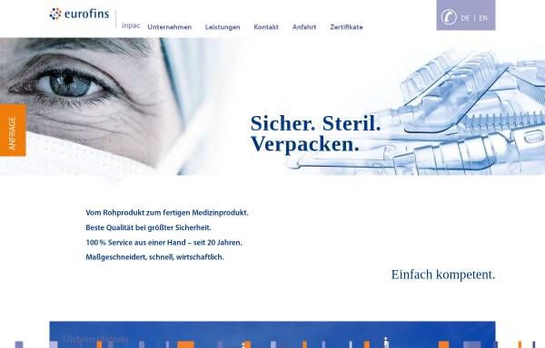 Vorschau von www.inpac-medizintechnik.de, Inpac-Medizintechnik GmbH