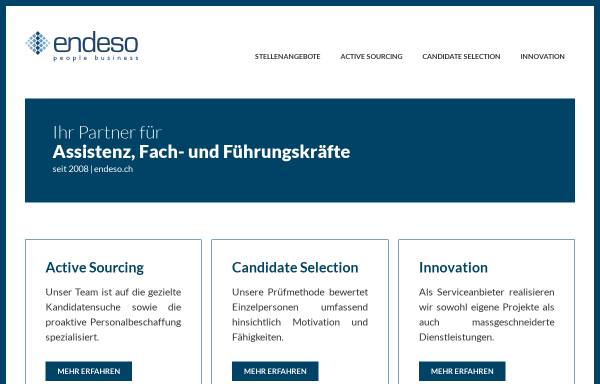 Vorschau von www.endeso.ch, Endeso GmbH