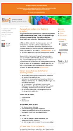 Vorschau der mobilen Webseite www.guss-net.de, GUSS - Existenzgründung: Gesund und sicher starten