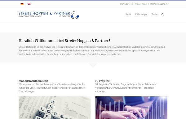 Vorschau von www.shp-itexperts.de, Streitz Hoppen & Partner