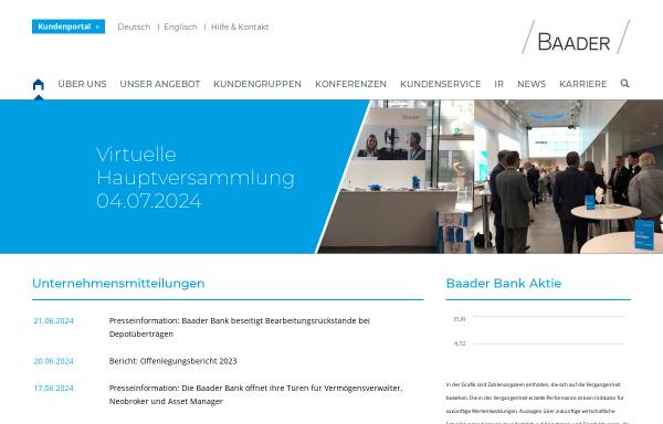 Vorschau von www.baaderbank.de, Baader Bank AG, Bondboard