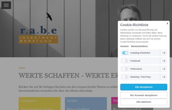 Vorschau von www.rabe-investmentberatung.de, Rabe Investmentberatung GmbH