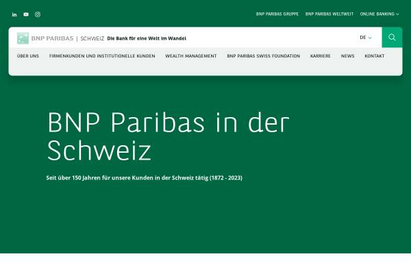 Vorschau von www.bnpparibas.ch, BNP Paribas