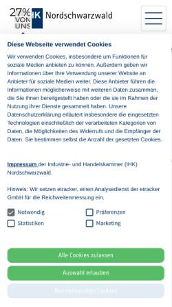 Vorschau der mobilen Webseite www.gruendungswerkstatt-ihknordschwarzwald.de, Gründungswerkstatt der IHK Nordschwarzwald