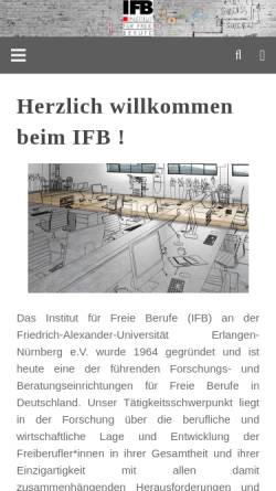 Vorschau der mobilen Webseite ifb-hessen.de, Institut für Freie Berufe (IFB) an der Friedrich-Alexander-Universität Erlangen-Nürnberg