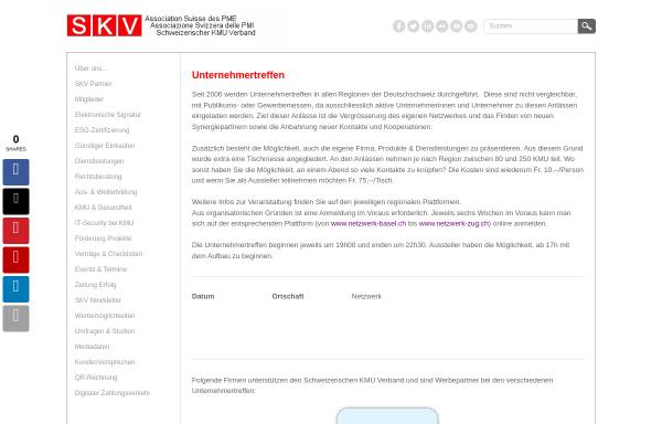 Vorschau von www.kmuverband.ch, Tischmessen Schweiz - Schweizerischer KMU Verband