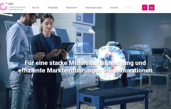 Vorschau von www.viunet.de, Verband Innovativer Unternehmen e.V. (VIU e.V.)