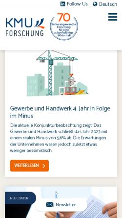 Vorschau der mobilen Webseite www.kmuforschung.ac.at, KMU-Forschung Austria