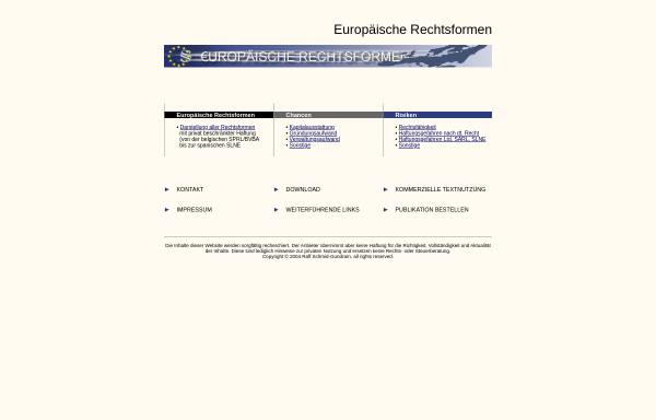 Vorschau von www.europaeische-rechtsformen.de, Ralf Schmid-Gundram - Europäische Rechtsformen
