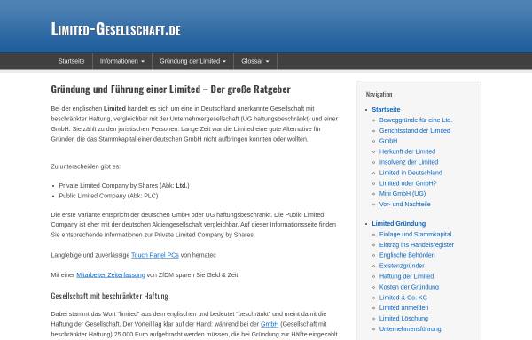Vorschau von www.limited-gesellschaft.de, Limited-Gesellschaft.de - Peter Piekarz