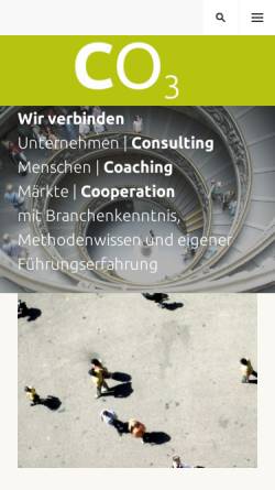 Vorschau der mobilen Webseite www.co3-group.de, CO3 Beratungsgesellschaft mbH