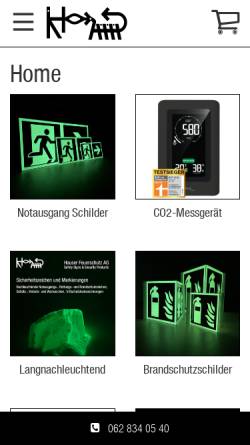 Vorschau der mobilen Webseite feuerschutz.ch, Hauser Feuerschutz AG