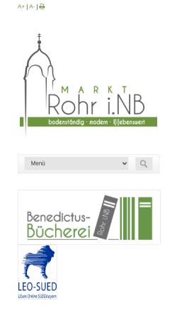 Vorschau der mobilen Webseite buecherei-rohr.de, Markt Rohr i. NB