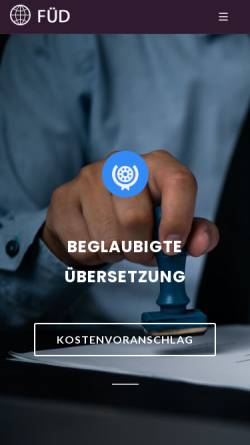Vorschau der mobilen Webseite www.fachuebersetzungsdienst.com, Fachübersetzungsdienst GmbH