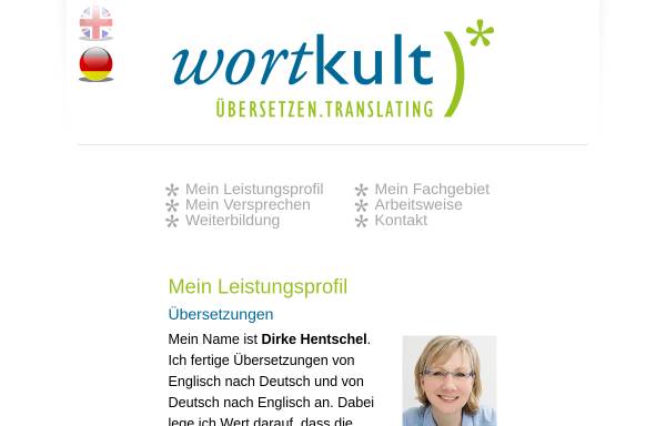 Vorschau von www.wortkult.de, Wortkult - Dirke Hentschel