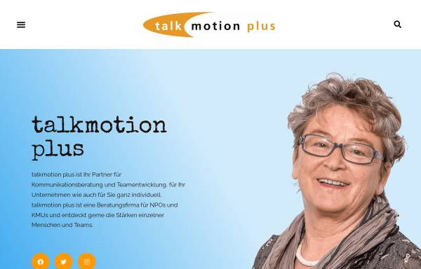 Vorschau von www.talkmotion.ch, Talk motion plus! - Verena Birchler