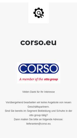 Vorschau der mobilen Webseite www.corso.eu, Otto GmbH & Co KG - Corso