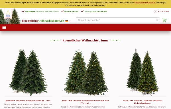 Vorschau von www.kuenstlicherweihnachtsbaum.de, Royal Christmas
