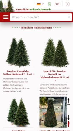 Vorschau der mobilen Webseite www.kuenstlicherweihnachtsbaum.de, Royal Christmas
