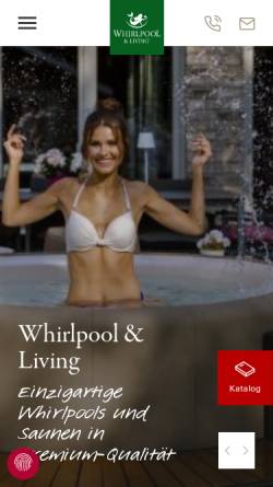 Vorschau der mobilen Webseite whirlpool-living.de, Lifepark GmbH