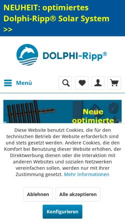 Vorschau der mobilen Webseite www.dolphi-ripp.com, Rudolf Labuschagne Dolphipool