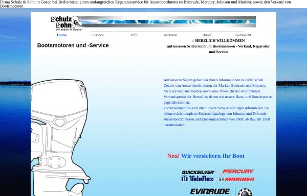 Vorschau von www.bootsmotorenhandel.de, Bootsservice Schulz & Sohn