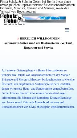 Vorschau der mobilen Webseite www.bootsmotorenhandel.de, Bootsservice Schulz & Sohn