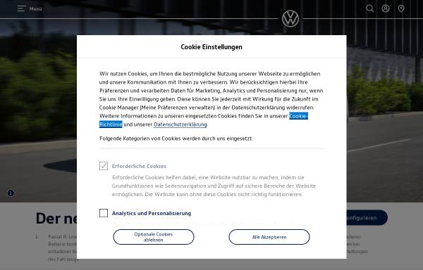 Vorschau von www.volkswagen.de, Volkswagen AG