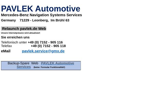 Vorschau von www.pavlek.de, Pavlek Automotive Services