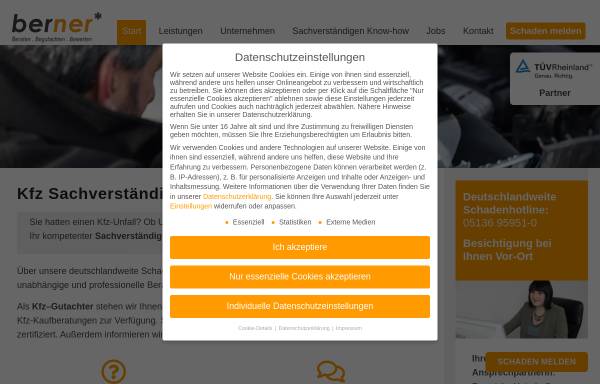 Vorschau von www.svberner.de, KFz-Sachverständigenbüro Berner GmbH