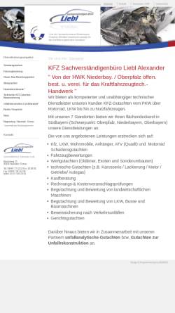 Vorschau der mobilen Webseite www.kfz-gutachter-liebl.de, Sachverständigenbüro Liebl
