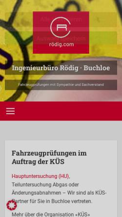 Vorschau der mobilen Webseite www.kfz-gutachter-roedig.de, KFZ-Sachverständiger Augsburg und Allgäu
